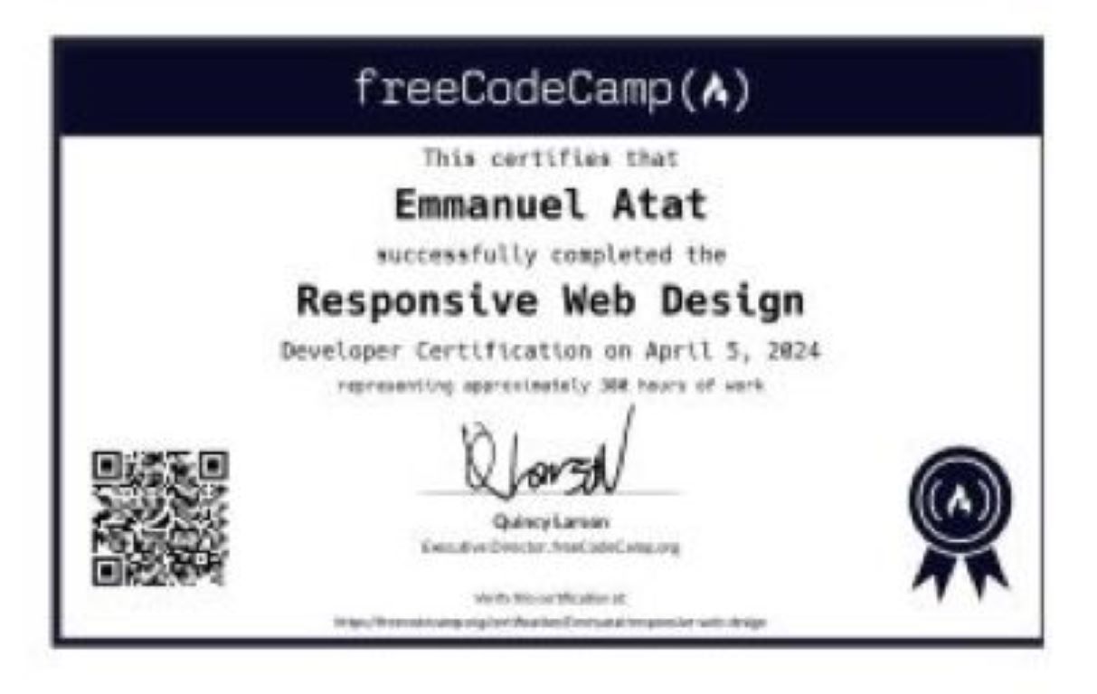 FreeCodeCamp Certificate